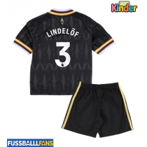 Aston Villa Victor Lindelof #3 Auswärts Trikotsatz Kinder 2026-27 Kurzarm (+ Kurze Hosen)
